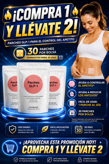 Parches GLP-1 para el control del apetito y el metabolismo.